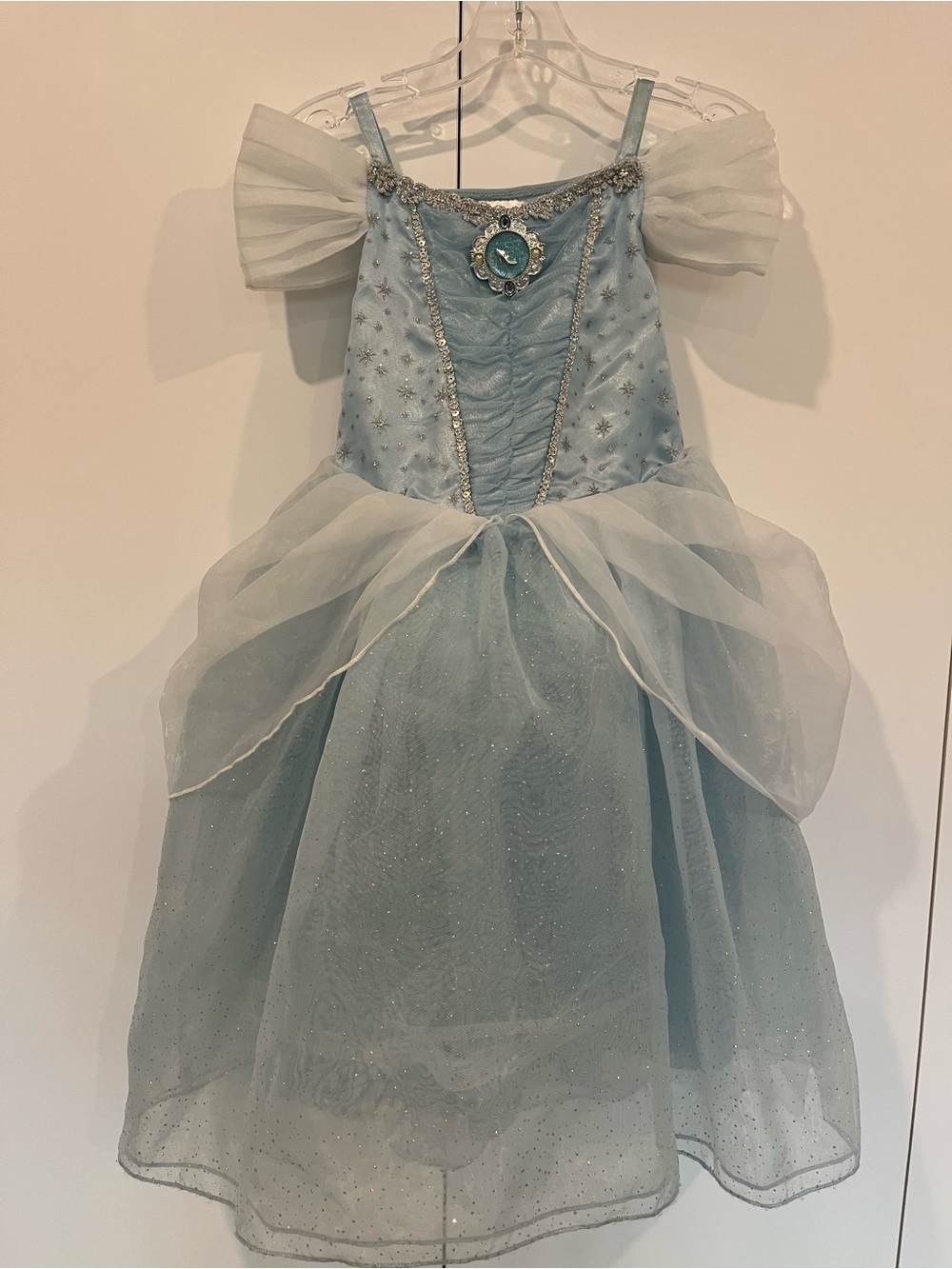 Disney Light Blue Sparkle Princess Dress Costume